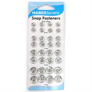  Snap Fastener, Assorted Sizes, Silver 